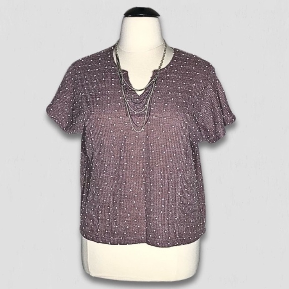 Flower & Feather Knit Top Rose Pink XL